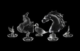 A COLLECTION OF LALIQUE ORNAMENTS, 21ST CENTURY