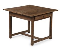AN OAK SINGLE DRAWER TABLE, CIRCA 1700
