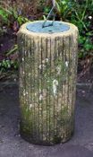 A BRONZE AND STONE SUNDIAL, 19TH CENTURY