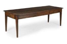 AN OAK CHATEAU OR FARMHOUSE TABLE, FRENCH, FIRST HALF 19TH CENTURY
