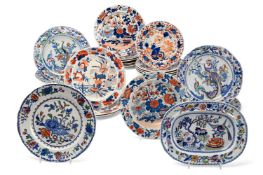 A SELECTION OF MASON'S IRONSTONE CHINA PLATES, CIRCA 1830