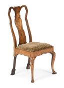 A DUTCH WALNUT INLAID SIDE CHAIR, FIRST QUARTER 18TH CENTURY