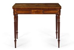 A LATE REGENCY MAHOGANY AND EBONISED GAMES TABLE, CIRCA 1820
