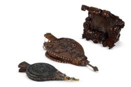 A CARVED PADOUK WALL BRACKET, LATE 18TH/EARLY 19TH CENTURY