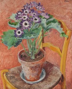 λ AUGUSTUS JOHN (BRITISH 1878-1961), CINERARIA IN A TERRACOTTA POT