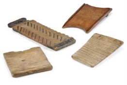 A COLLECTION OF FOUR TREEN WASHBOARDS, NORTH EUROPEAN, 19TH CENTURY