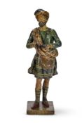 A TOBACCONIST'S POLYCHROME CARVED WOOD 'HIGHLANDER' ADVERTISING FIGURE, SECOND HALF 19TH CENTURY