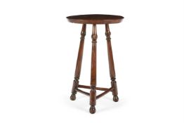 A GEORGE III YEW AND BURR YEW CRICKET TABLE, LATE 18TH CENTURY