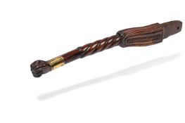 A CARVED ALDER YACHT ARM, 19TH CENTURY