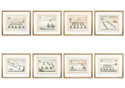 AFTER M. OGIER, EIGHT PLATES FROM A BOOK OF NAVAL ENGAGEMENTS