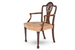 A GEORGE III MAHOGANY ARMCHAIR, CIRCA 1785