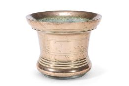 A LARGE BELL METAL MORTAR, EARLY 19TH CENTURY