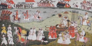 Y MURSHIDABAD ARTIST, CIRCA 1775, MUHAMMAD SHAH IN A PROCESSION WITH ALIVARDI KHAN OF BENGAL
