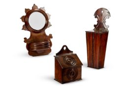 A VICTORIAN MAHOGANY FOLIATE CARVED WALL MIRROR, 19TH CENTURY