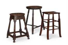 A FRUITWOOD AND ASH CRICKET TABLE, 19TH CENTURY