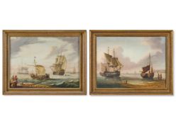 THOMAS WHITCOMBE (BRITISH 1763-1824), SAILING BOATS MOORED