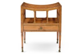 A REGENCY SATINWOOD AND CROSSBANDED CANTERBURY, CIRCA 1815