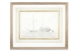 ANGLO-INDIAN SCHOOL (EARLY 19TH CENTURY), SAILORS AND A GENTLEMAN ON A PULWAR CARGO VESSEL