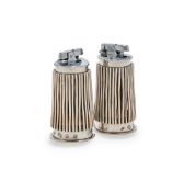 LESLIE GORDON DURBIN, A PAIR OF SILVER TABLE LIGHTERS, LONDON 1969