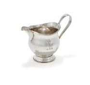 LESLIE GORDON DURBIN, A SILVER BALUSTER CREAM JUG, LONDON 1968