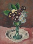 λ AUGUSTUS JOHN (BRITISH 1878-1961), AURICULAS IN A GLASS VASE