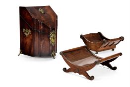 TWO GEORGE III MAHOGANY CHEESE COASTERS, LATE 18TH CENTURY