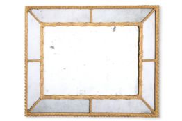 A GILTWOOD MIRROR, 19TH CENTURY, OF GEORGE III STYLE