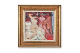 λ SIR ROBIN PHILIPSON (BRITISH 1916-1992), IN A RED ROOM