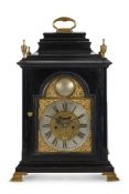 AN EBONISED TABLE CLOCK, ENGRAVED FOR JOHN TAYLOR, PETWORTH, LATE 18TH CENTURY