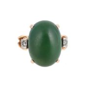 TIFFANY & CO., A VINTAGE TURQUOISE AND DIAMOND DRESS RING