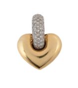 A DIAMOND SET HEART PENDANT