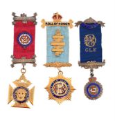 THE ROYAL ANTEDILUVIAN ORDER OF THE BUFFALOES, WINCHCOMBE AND CROMWELL LODGE , A TRIO OF SILVER AND