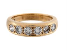 BOODLES, A SIX STONE DIAMOND RING