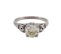A DIAMOND SINGLE STONE RING