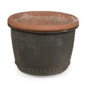 A RIVETTED 'WASH HOUSE COPPER' PLANTER, 19TH CENTURY