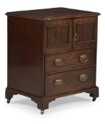 A GEORGE III MAHOGHANY BEDSIDE CUPBOARD OR NIGHT CUPBOARD, CIRCA 1790