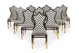 CHRISTIAN LACROIX MAISON FOR ROCHE BOBOIS, A SET OF TEN DINING CHAIRS, MODERN