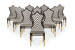 CHRISTIAN LACROIX MAISON FOR ROCHE BOBOIS, A SET OF TEN DINING CHAIRS, MODERN