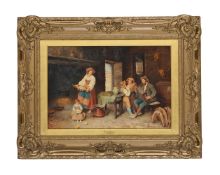 FRANCESCO BERGAMINI (ITALIAN 1851-1900), RUSTIC MUSICIANS
