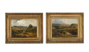HENRY JAMES HOLDING (BRITISH 1833-1872), MOUNTAINOUS LANDSCAPES (2)