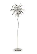 A BLACK AND FROSTED GLASS SEARCHLIGHT 'CHILLI' FLOOR LAMP, MODERN