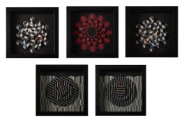 A GROUP OF HAND MADE DOUGLAS CHALK 'CLEVER CLOCKS', MODERN