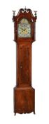 A LATE GEORGE III MAHOGANY EIGHT-DAY LONG CASE CLOCK, THE MOVEMENT AND DIAL BY STAFFORD, CIRCA 1780