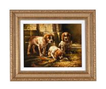 JOHANNES WOUTERUS VAN TRIRUM (DUTCH 1924-2011), THREE SPANIEL PUPPIES