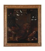 ITALIAN SCHOOL (17TH CENTURY), BIRDS RESTING NEAR AN URN