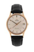 OMEGA, A 9 CARAT GOLD WRISTWATCH WITH DATE