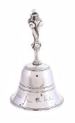 A SMALL SILVER TABLE BELL