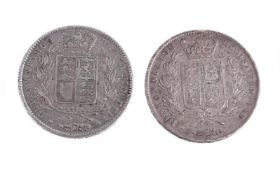 VICTORIA, YOUNG HEAD CROWNS (2) 1844 VIII, 1845 VIII (S 3882)