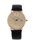 GENEVE, A GOLD COLOURED WRISTWATCH WITH DATE
