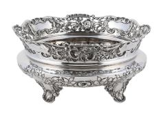 A VICTORIAN SILVER SHAPED CIRCULAR BOWL